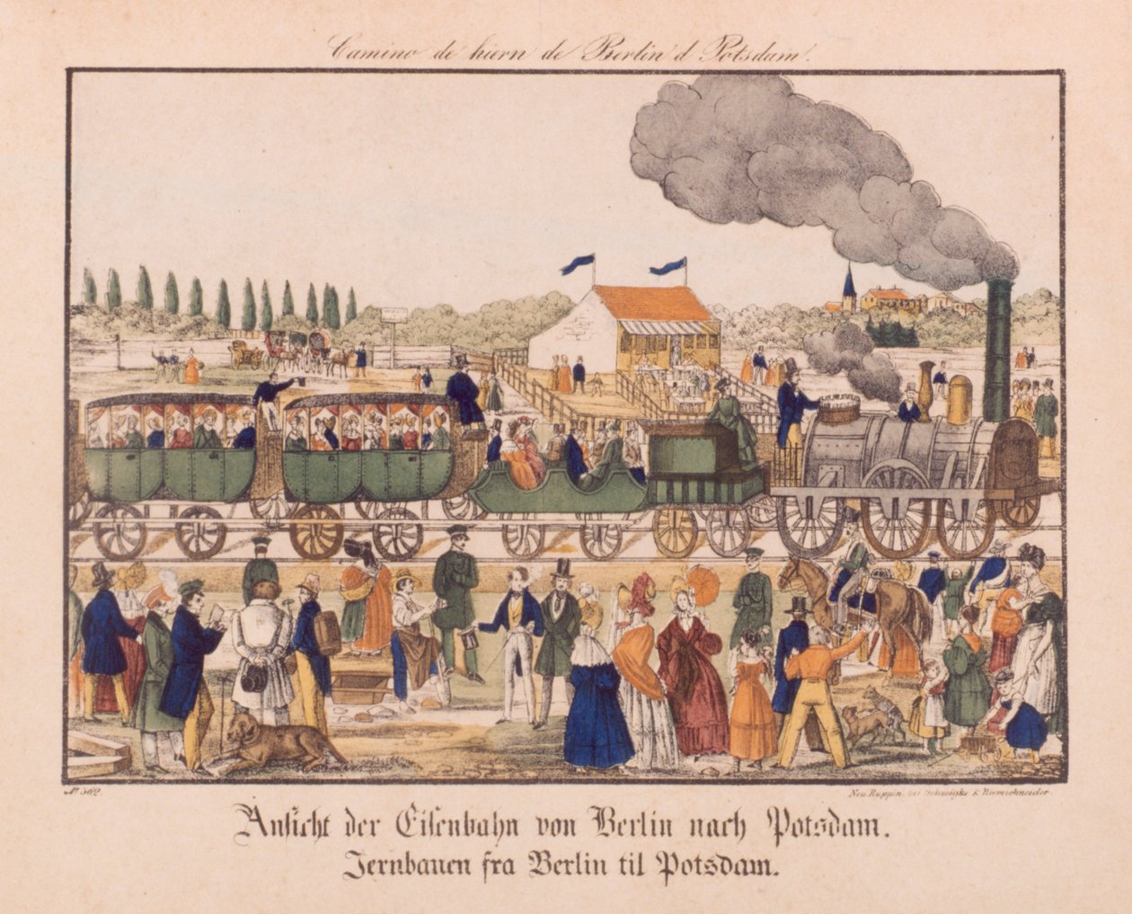 Chemin de fer à vapeur entre Berlin et Potsdam - German School