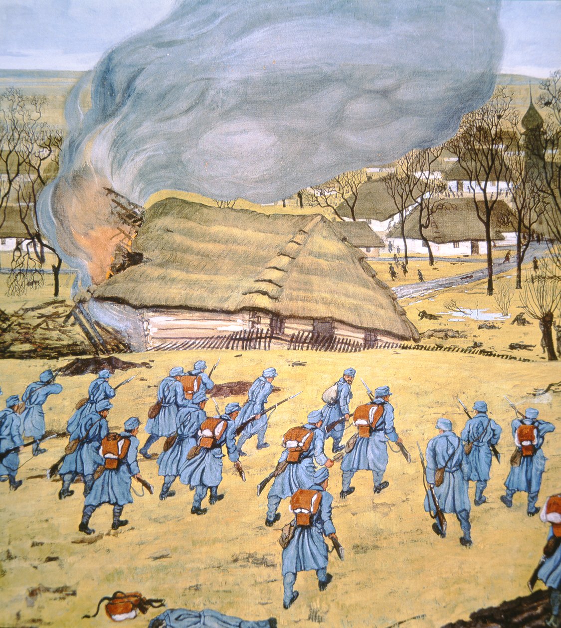 Le premier régiment de Landsturm austro-hongrois attaque le village serbe de Stady Korciyan, 22 décembre - German School