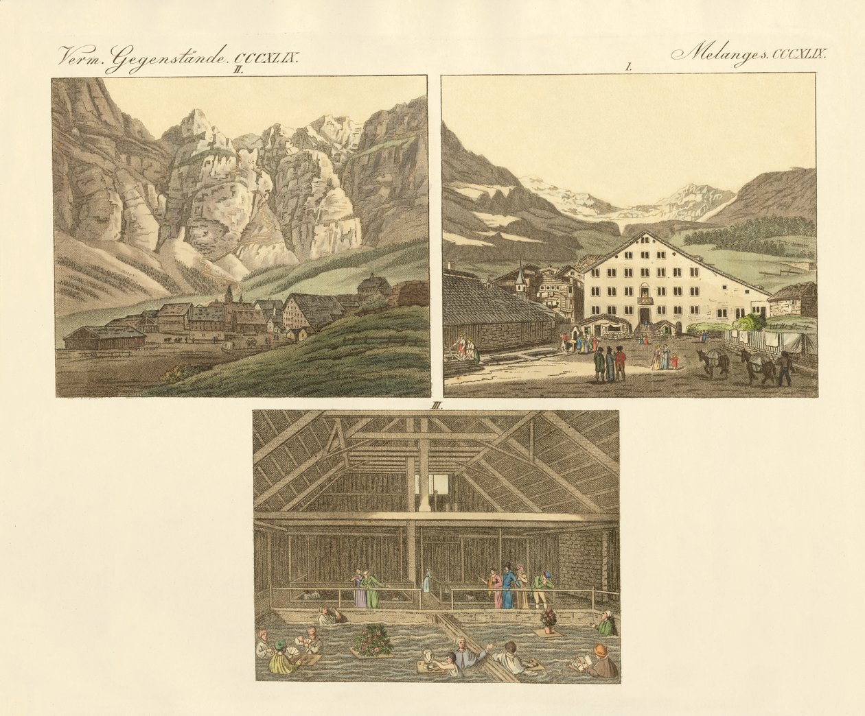 Le bain de Leuker au canton du Valais - German School