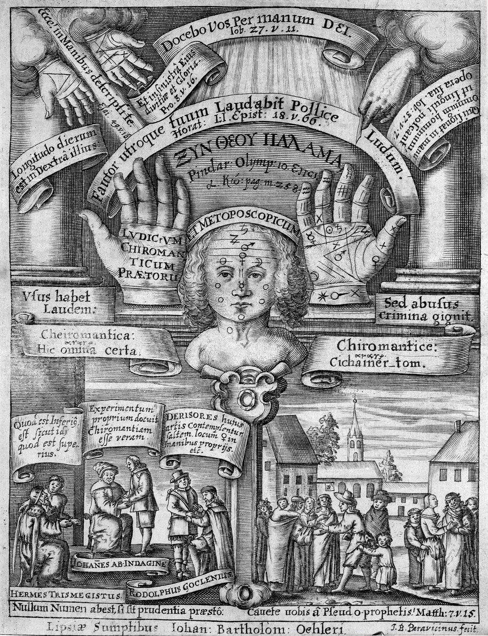 Page de titre de Ludicrum Chiromanticum - German School