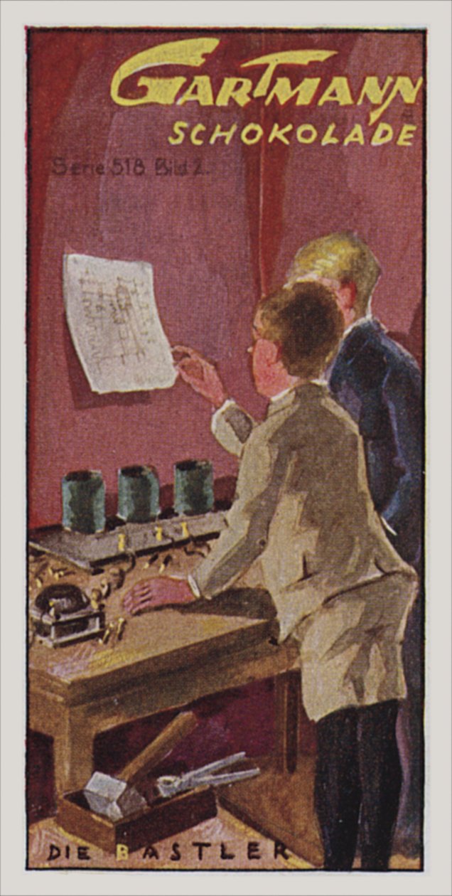 Sans fil (lithographie couleur) - German School