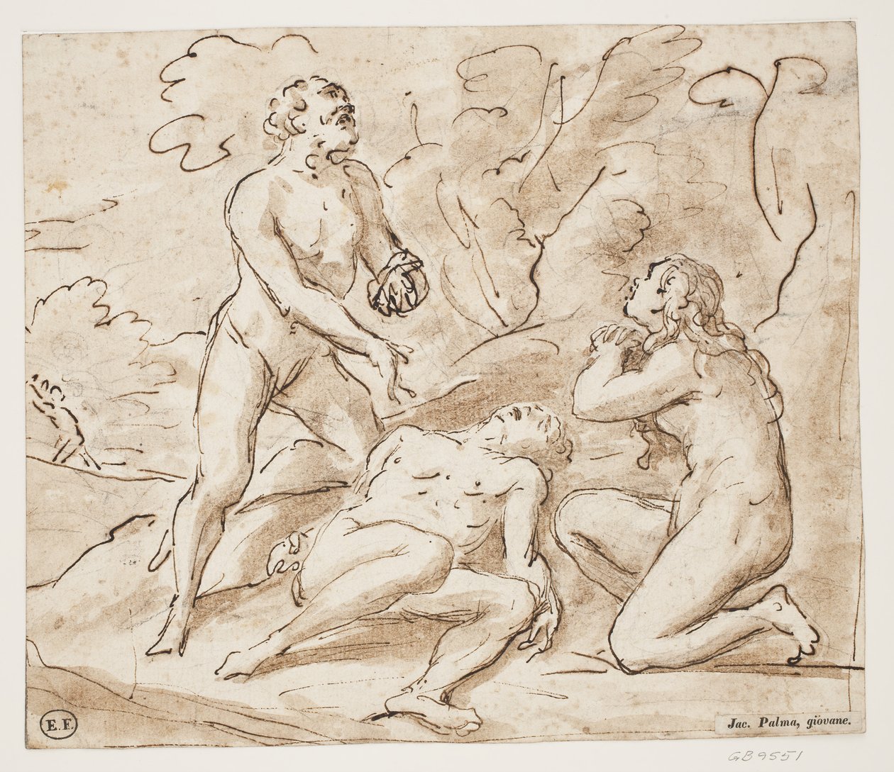 Adam et Ève pleurant sur le corps d