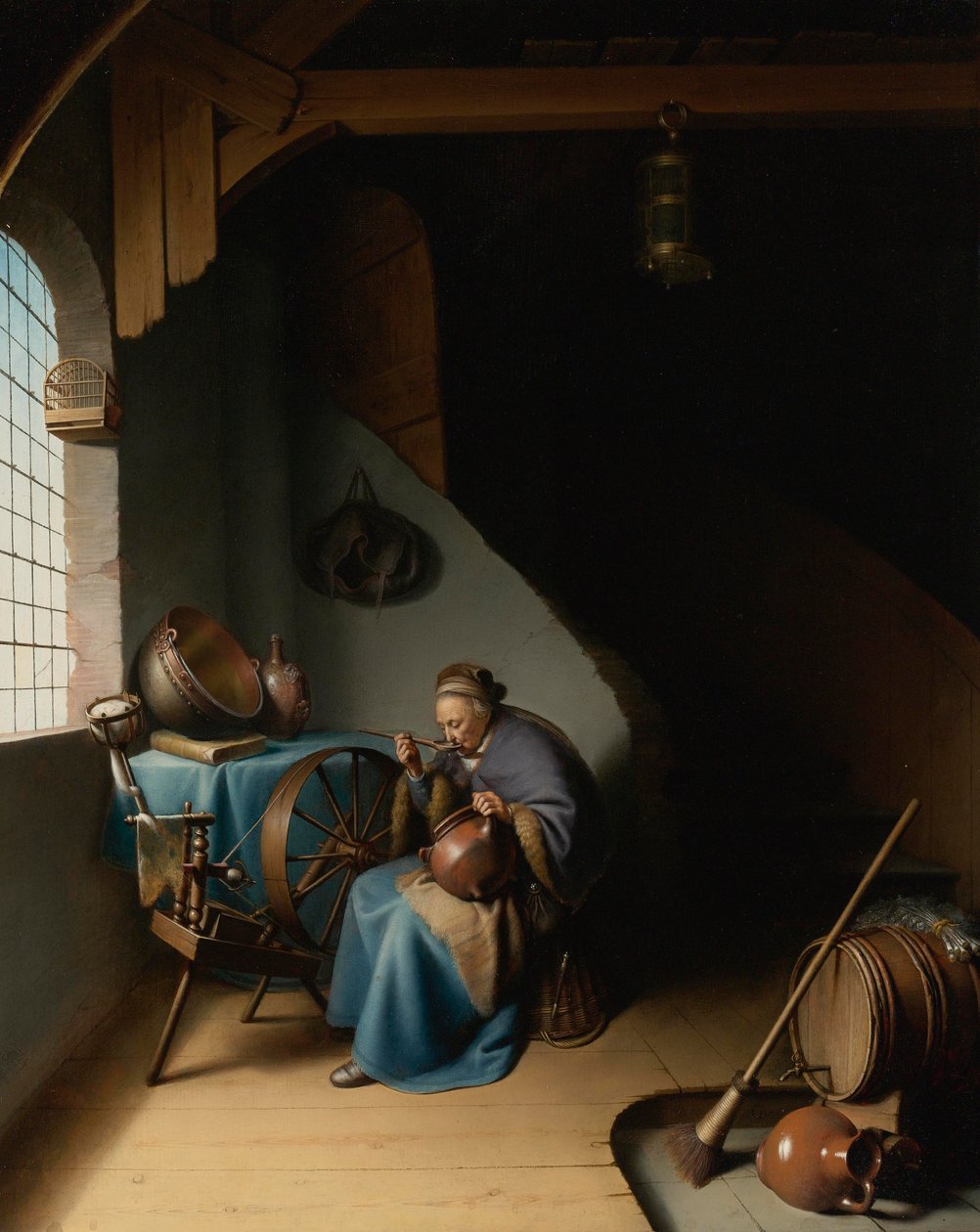 Femme mangeant du porridge - Gerrit Dou