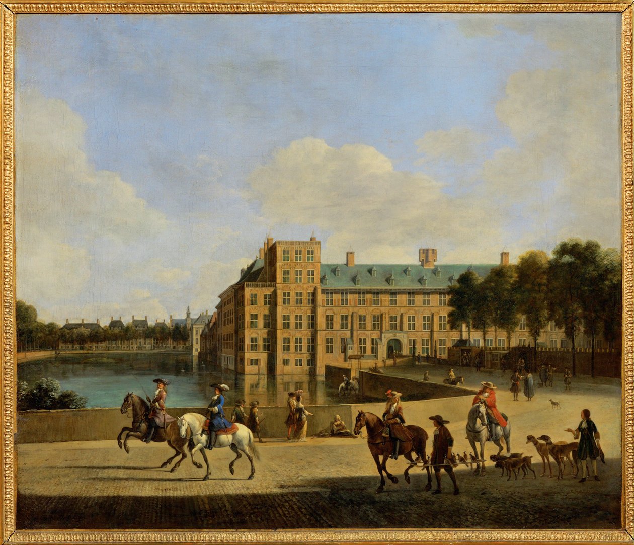 Le Binnenhof sur le Vijver à La Haye ... (peinture sur toile) - Gerrit Adriaensz Berckheyde