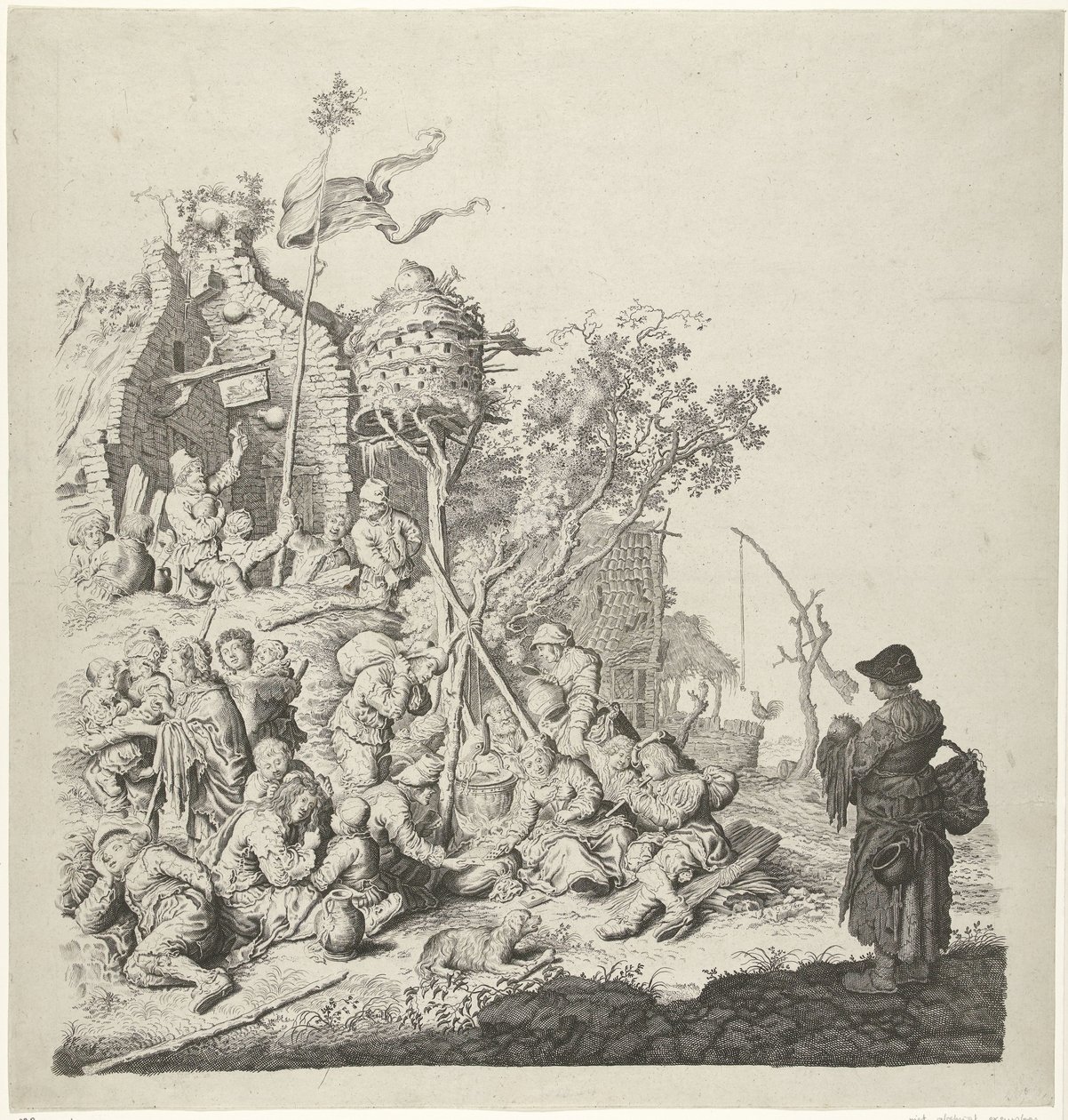 Groupe de Roms près d