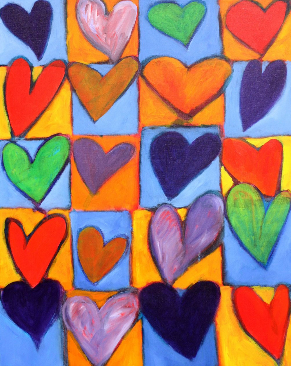 Healing Hearts, 2011 (acrylique sur toile) - Gerrit Greve