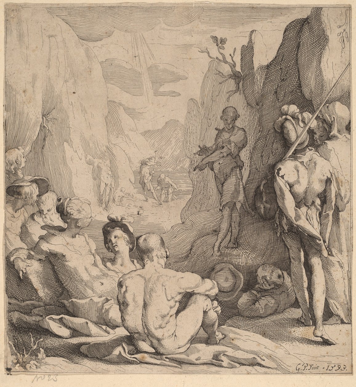 Jean-Baptiste prêchant - Gerrit Pietersz Sweelinck
