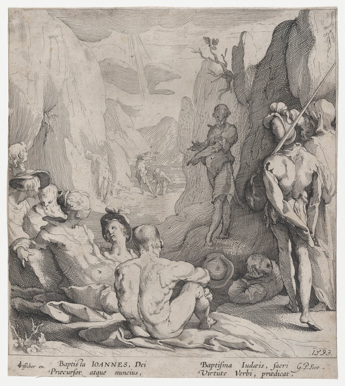 Saint Jean-Baptiste prêchant, 1593 - Gerrit Pietersz Sweelink
