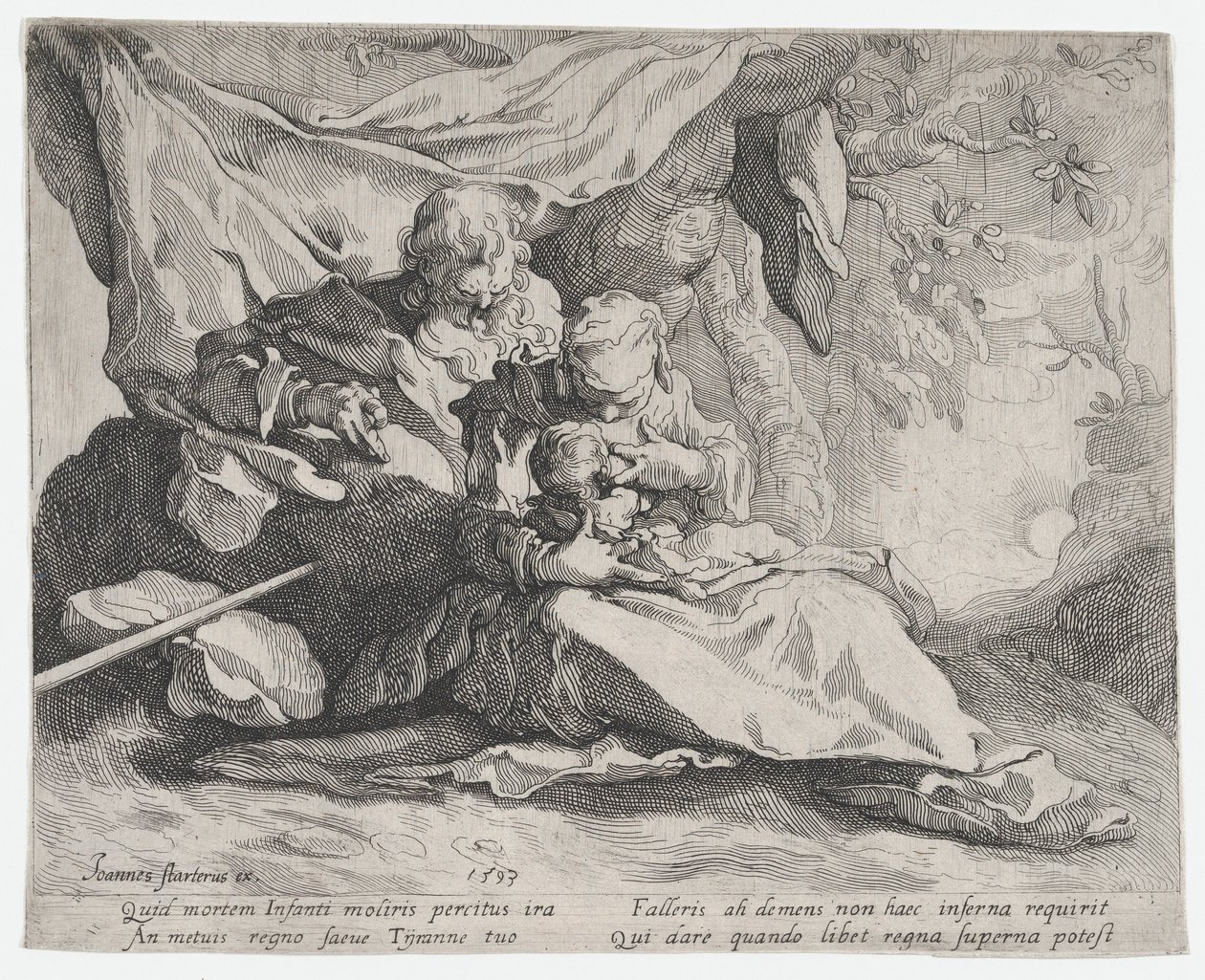 Le Repos pendant la Fuite en Égypte, 1593 - Gerrit Pietersz Sweelink