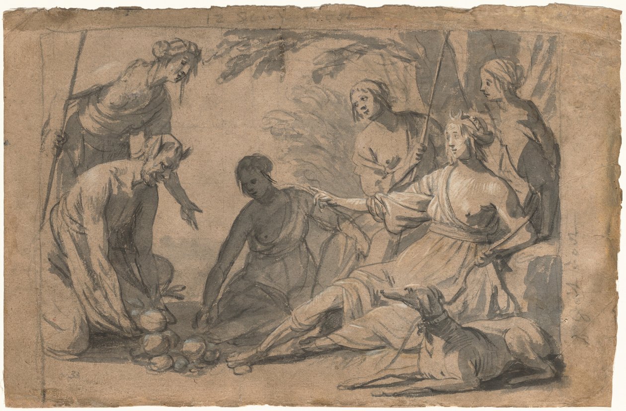 Diane et quatre nymphes recevant des cadeaux d