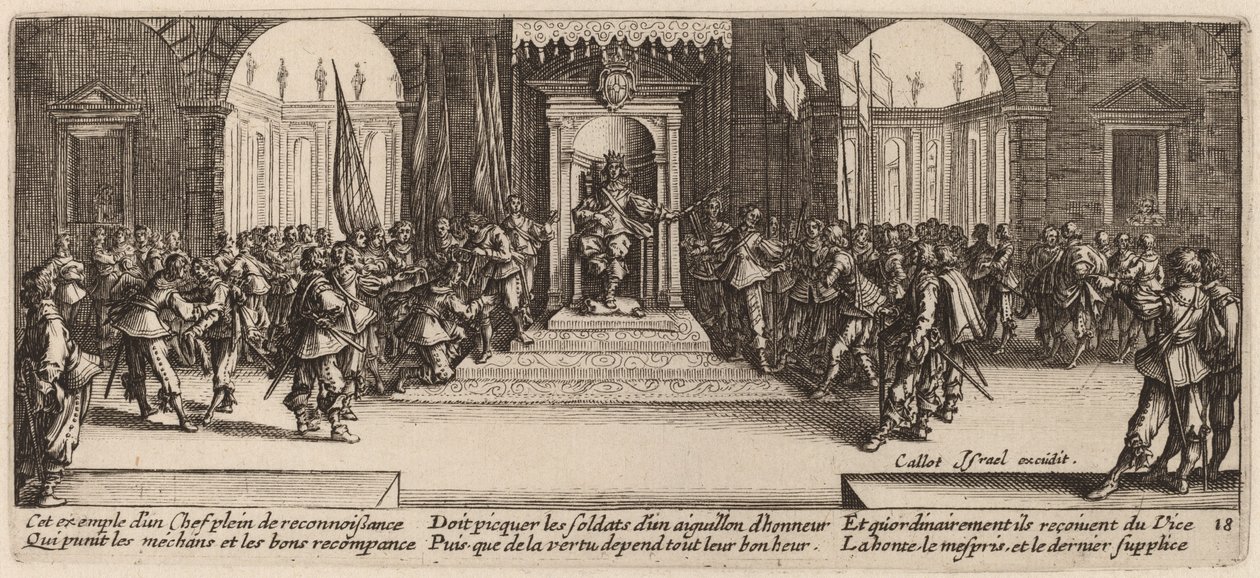 Distribution des récompenses - Gerrit van Schagen after Jacques Callot
