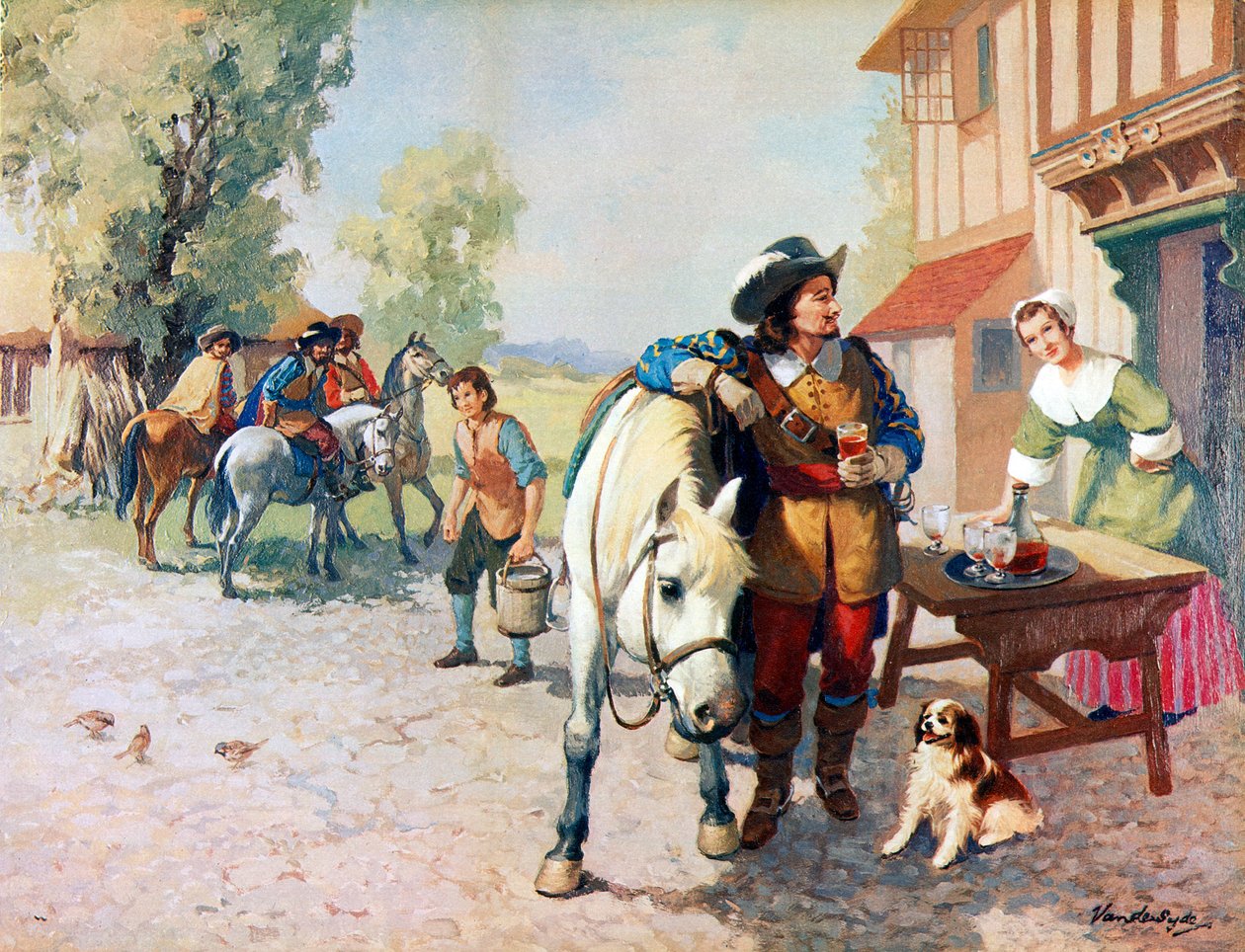 Quatre cavaliers en route pour Londres à la recherche d