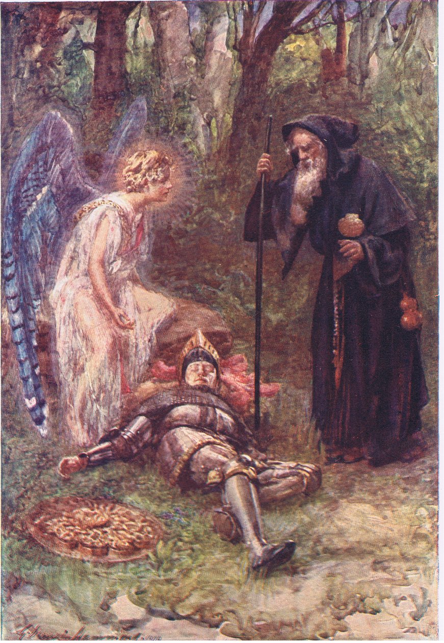 "Voici cette vue lourde, toi révérend Sire", Histoires de la Reine des Fées publiées par George Harrap and Company - Gertrude E. Demain (after) Hammond