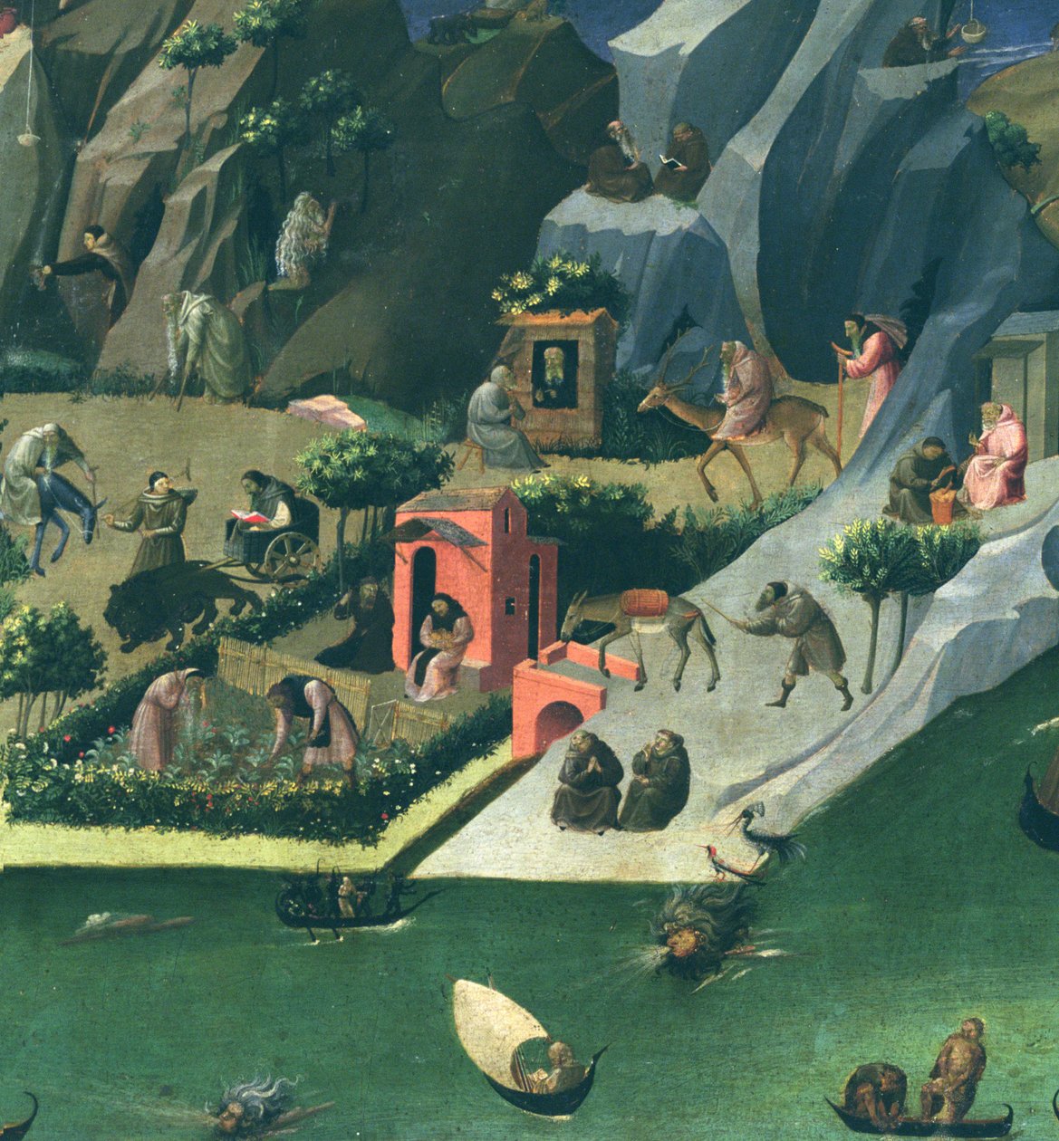 La Thébaïde, c.1410 (détail) - Gherardo Starnina