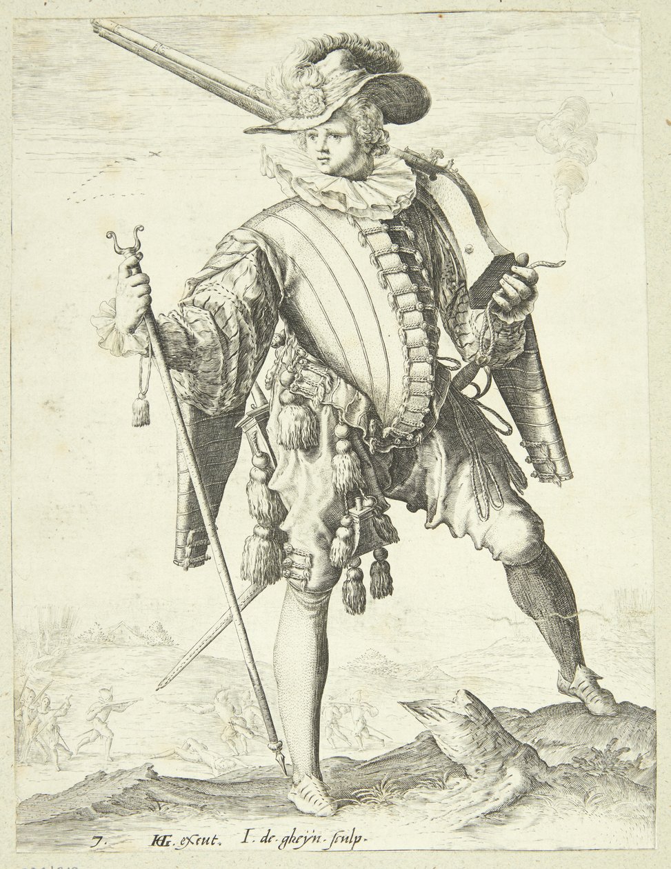 Soldat avec arquebuse - Gheyn, Jacques II de