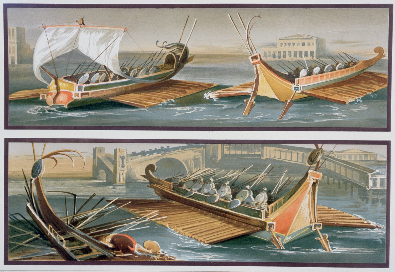 Voiliers et bateaux à rames romains, d