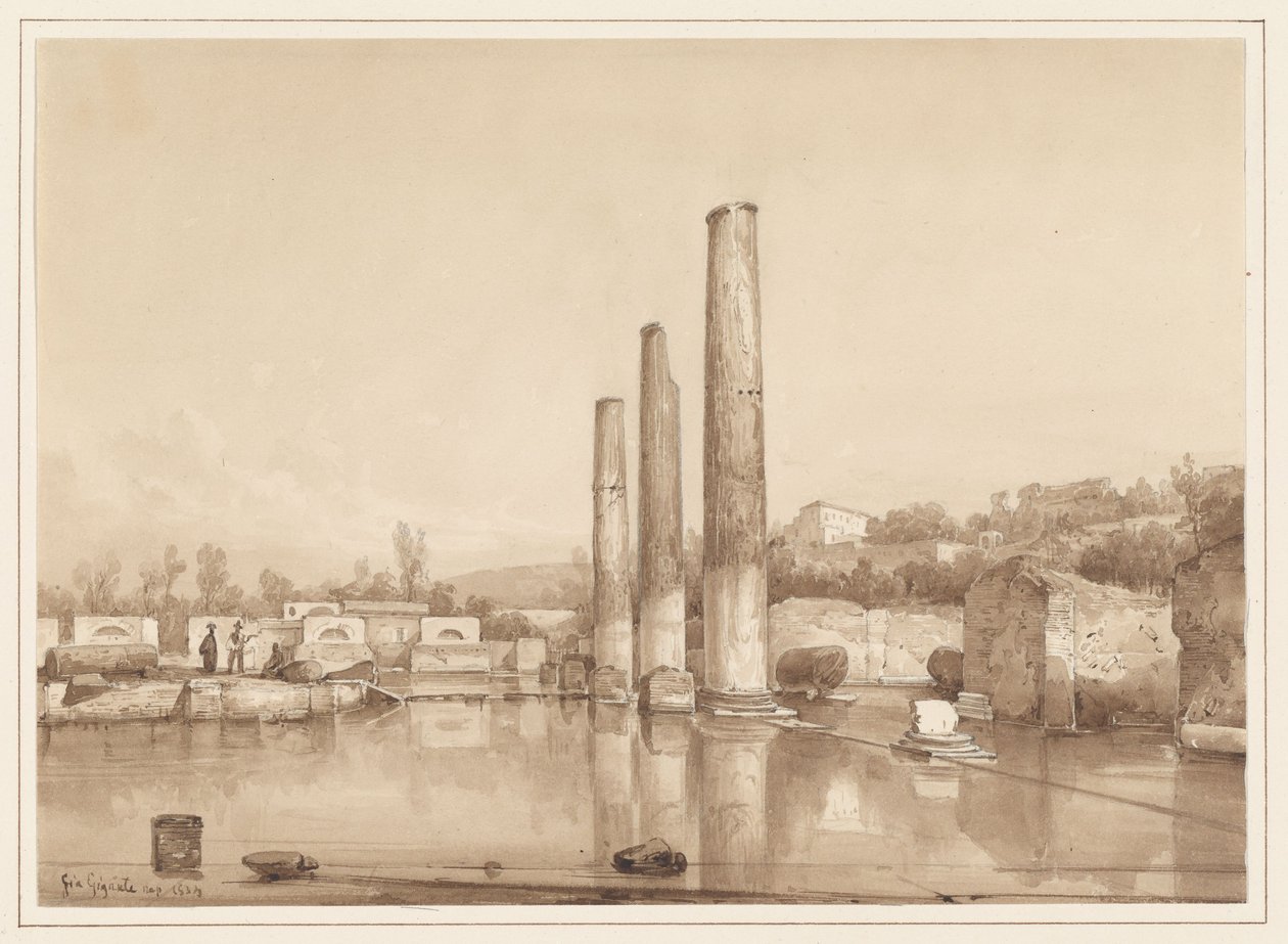 Vue des ruines de Pompéi - Giacinto Gigante