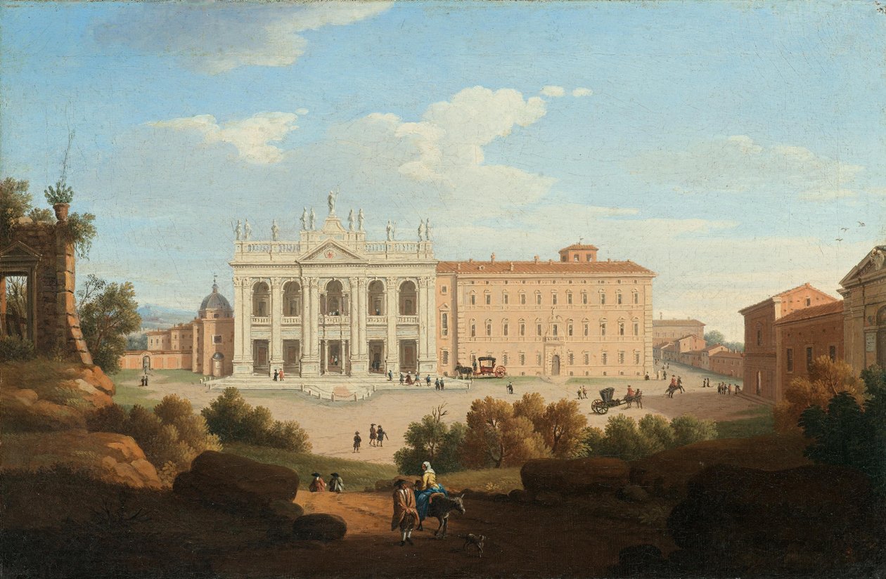 Vue de la basilique du Latran, Rome - Giacomo van Lint