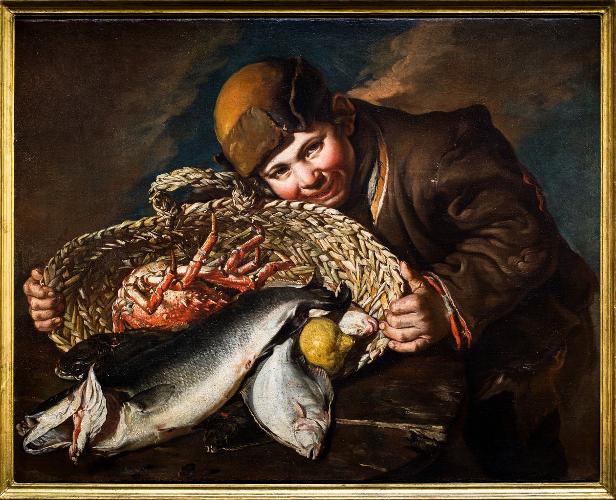 Garçon avec un panier de poissons, vers 1734 - 1736 - Giacomo (1698-1767) Ceruti
