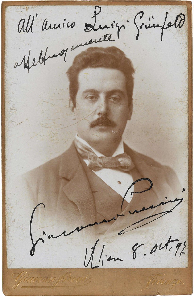 Portrait du compositeur Giacomo Puccini 1858-1924, 1897 - Giacomo Brogi
