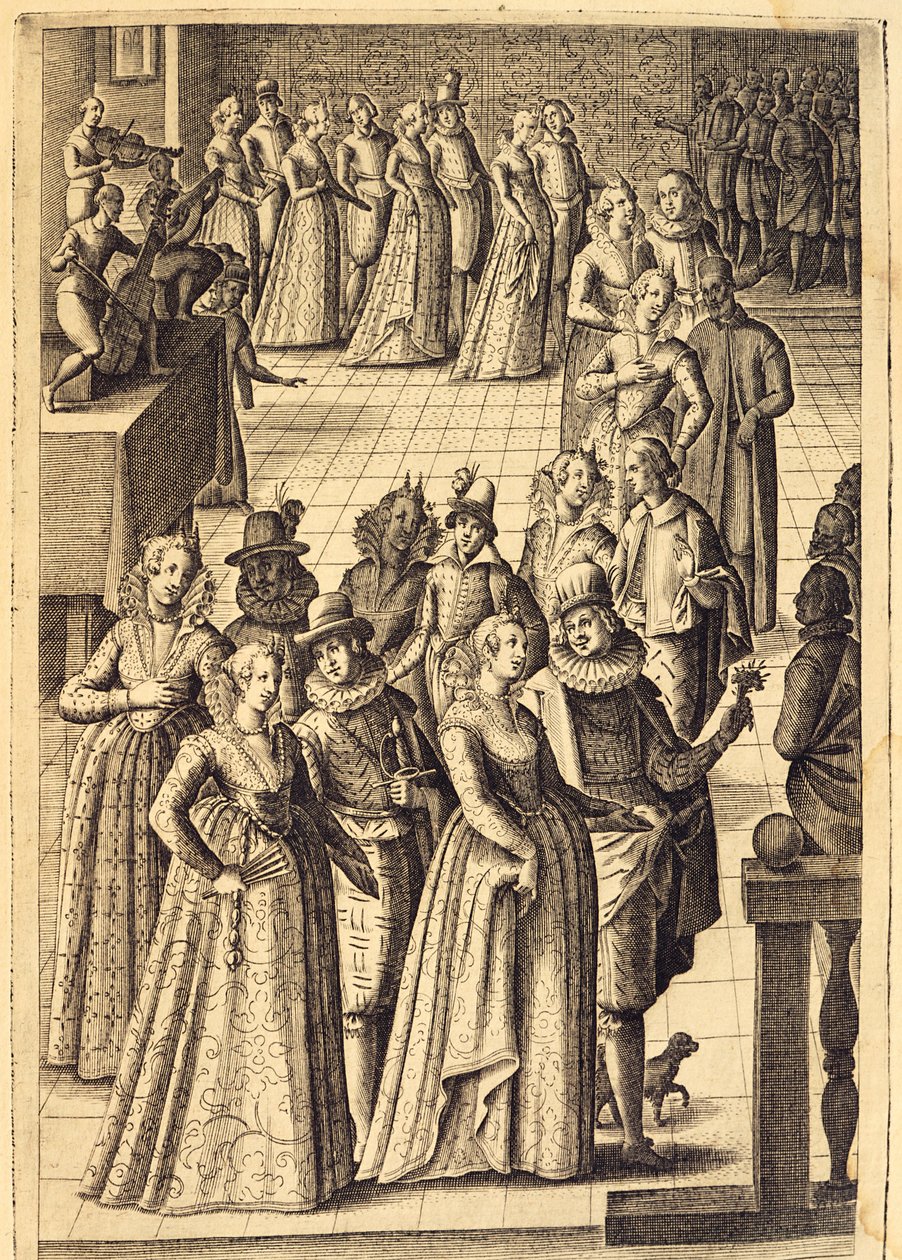 Nobles à une réception - Giacomo Franco