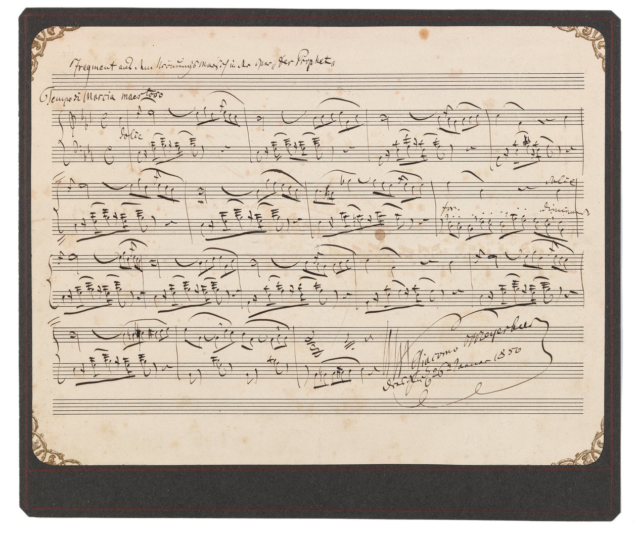 Meyerbeer Fragment de la Marche du couronnement - Giacomo Meyerbeer