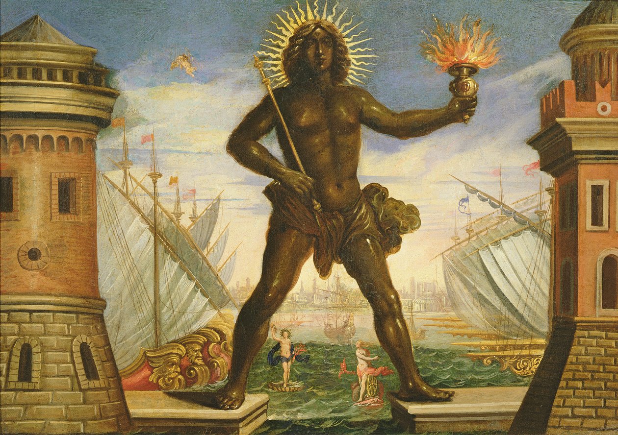 Prologue : le port avec le Colosse de Rhodes - Giacomo Torelli
