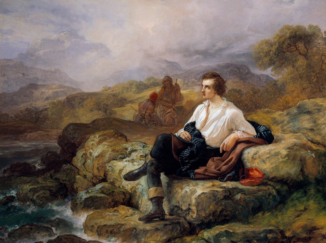 Lord Byron sur le rivage de la mer hellénique, par Giacomo Trecourt - Giacomo Trecourt