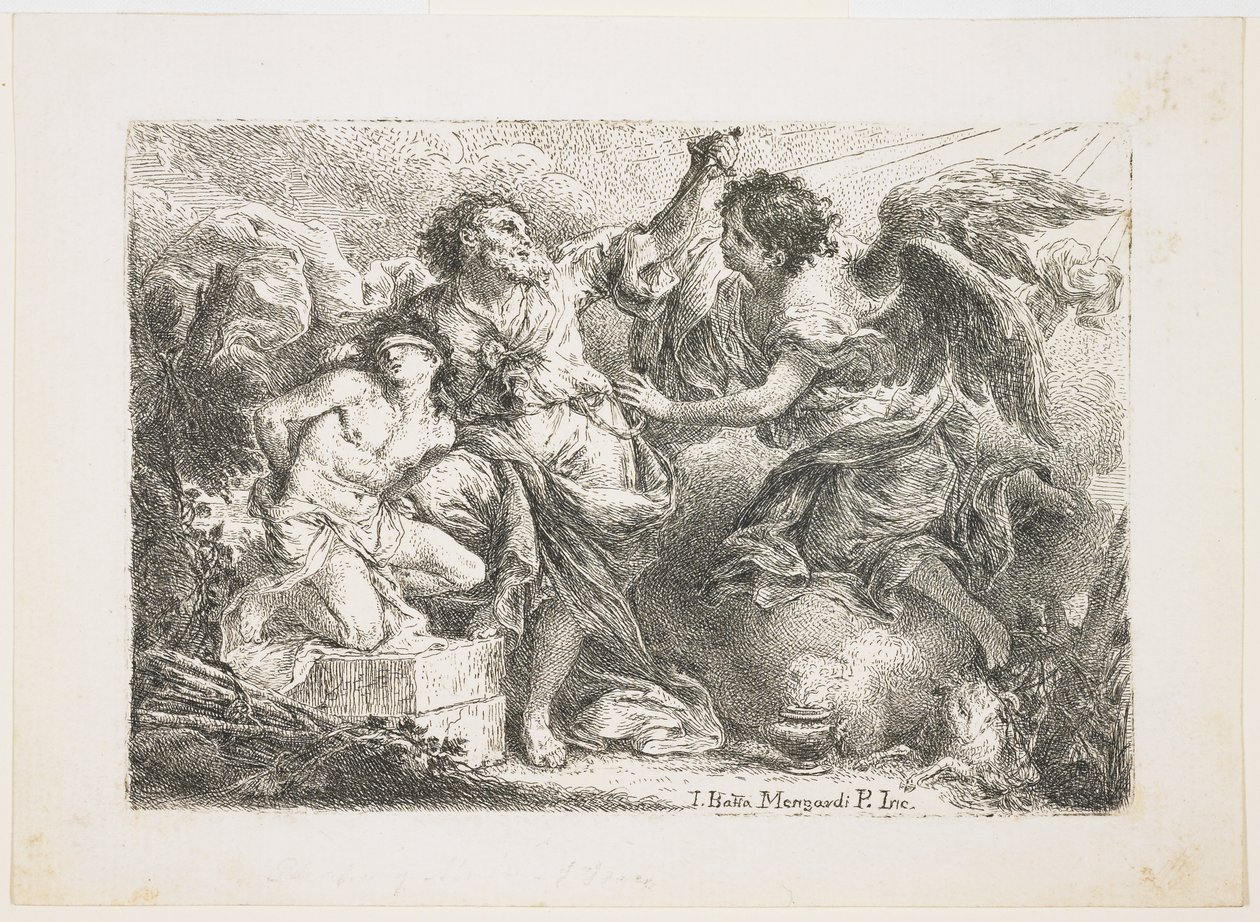 Abraham sacrifiant Isaac - Giambattista Mengardi
