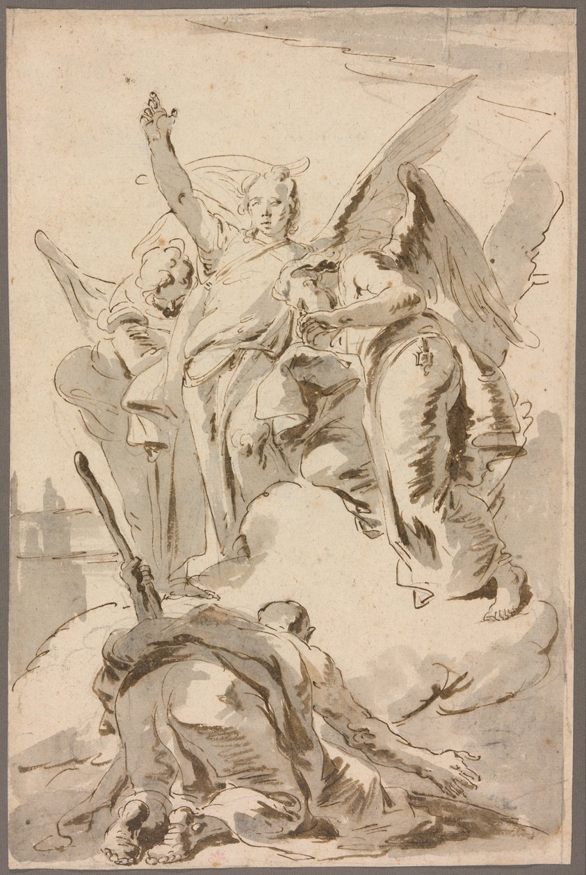 Trois anges apparaissant à Abraham - Giambattista Tiepolo