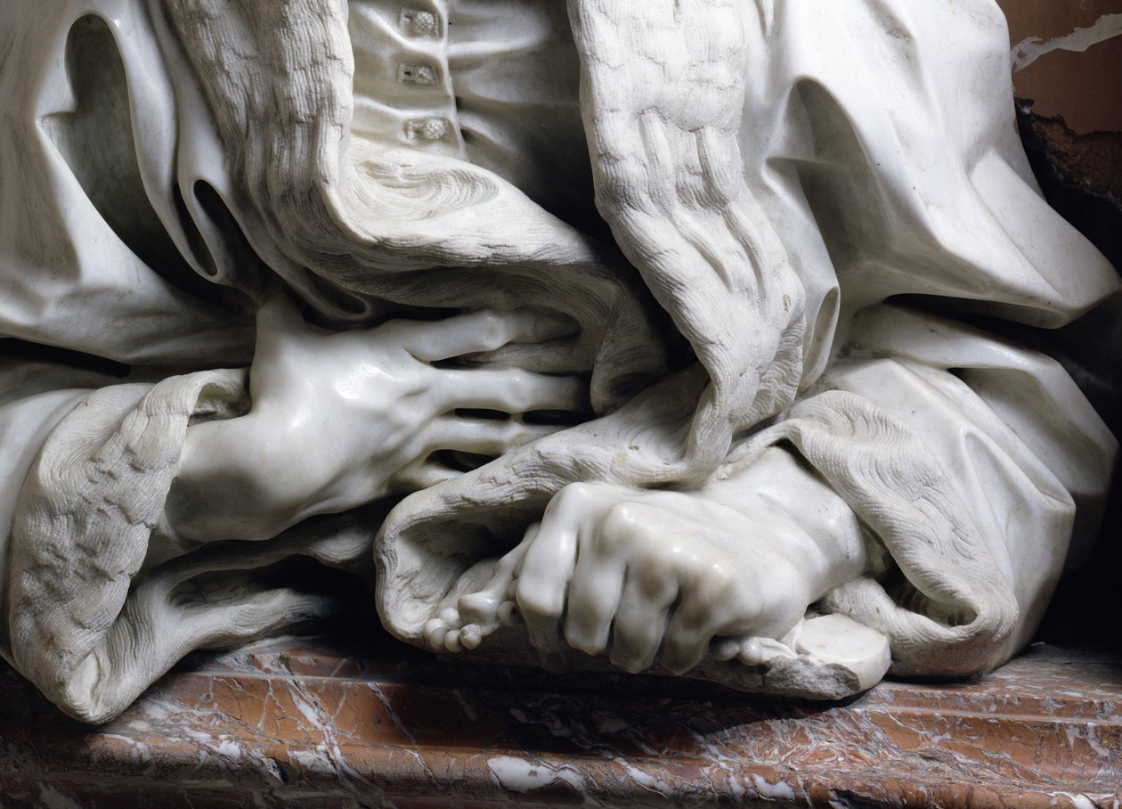 Buste de Gabrielle Fonseca, docteur du Pape Innocent X (détail) - Gian Lorenzo Bernini