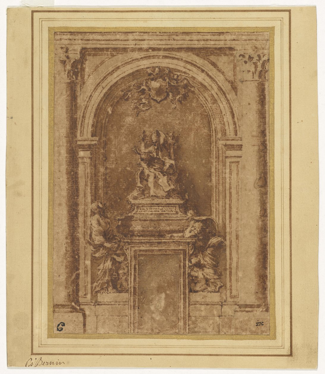 Projet pour le tombeau du pape Alexandre VII à Saint-Pierre de Rome - Gian Lorenzo Bernini