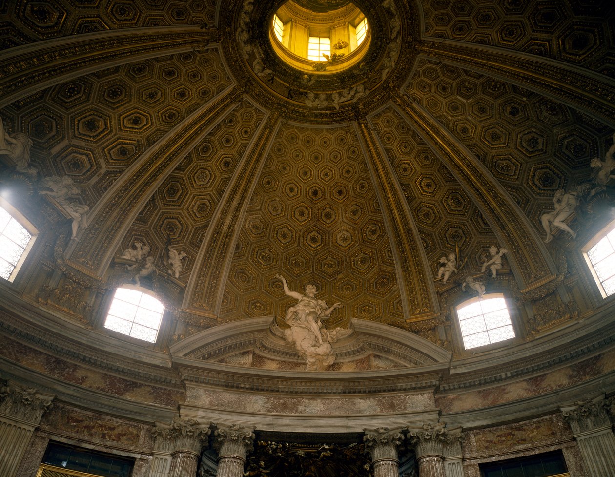 Intérieur du dôme, Église de Saint André au Quirinal, architecte Gian Lorenzo Bernini, Rome - Gian Lorenzo Bernini