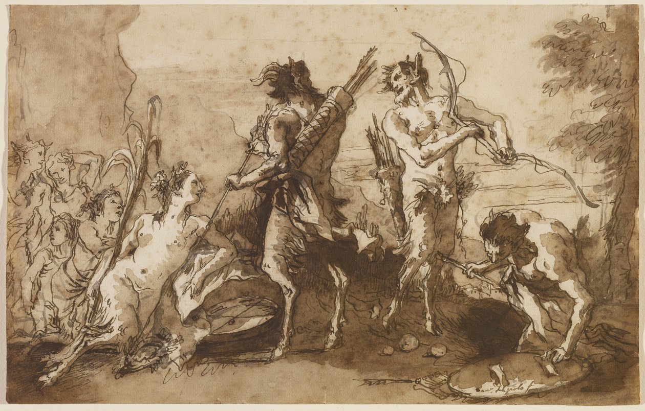 Satyres et satyresses dans un paysage - Giovanni Domenico Tiepolo
