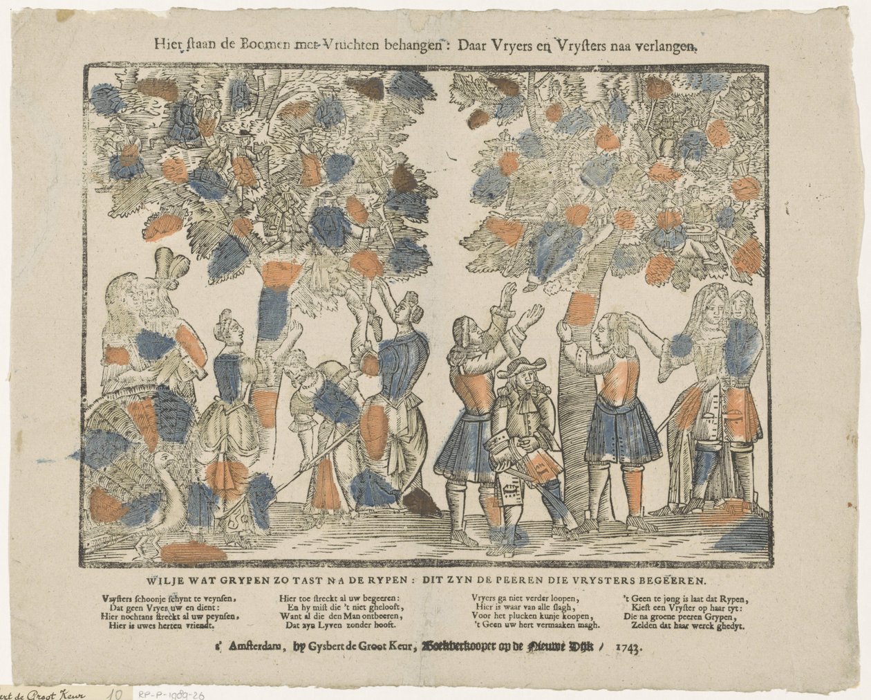 Ici les arbres sont chargés de fruits : Là les amoureux et les amoureuses selon leur désir - Gijsbert de Groot Keur