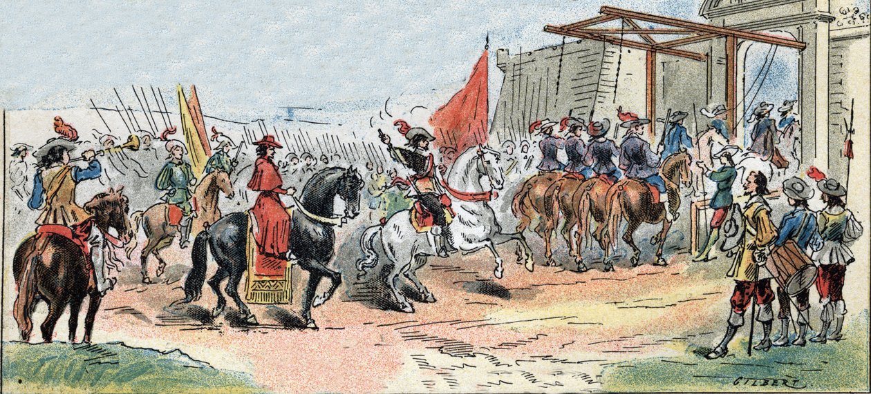 Siège de La Rochelle - Histoire de France : Entrée du roi Louis XIII (1601-1643) et du cardinal de Richelieu (Armand Jean du Plessis) - Gilbert Gilbert