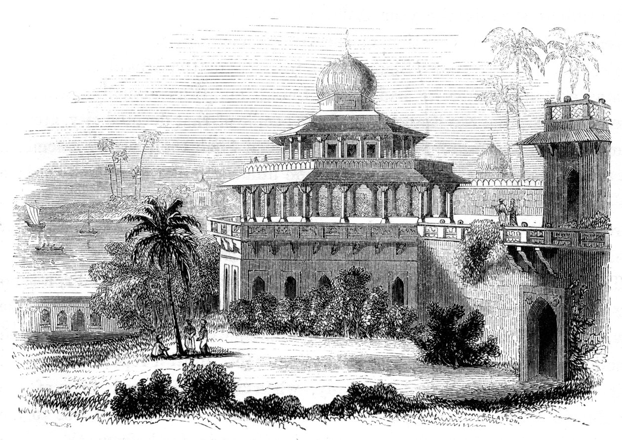 Chalees Satoon, ou le Pavillon des Quarante Piliers, 1847 - Giles