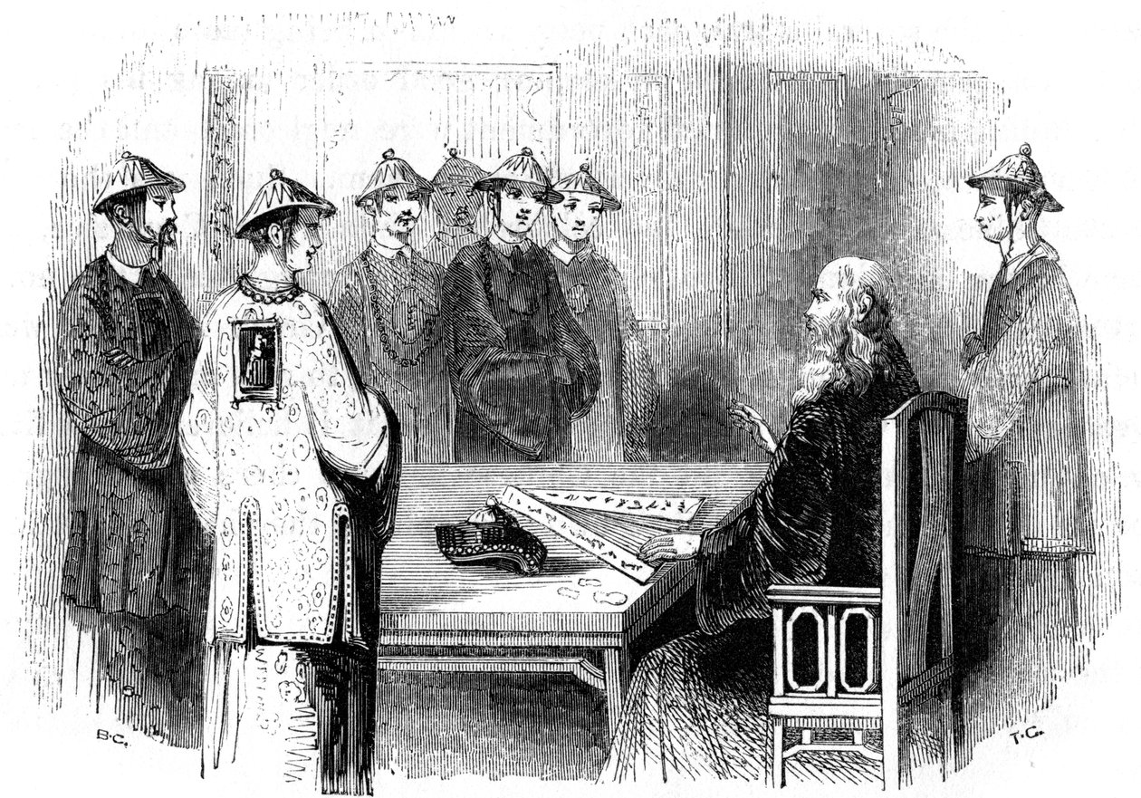 Confucius et ses disciples, 5e siècle av. J.-C., 1847 - Giles