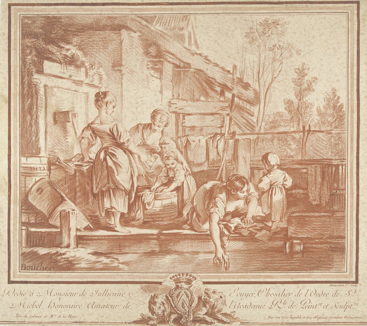 Blanchisseuses et enfants - Gilles Demarteau