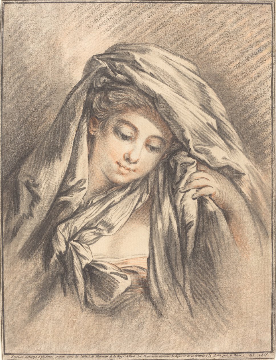 Jeune femme avec la tête couverte - Gilles Demarteau