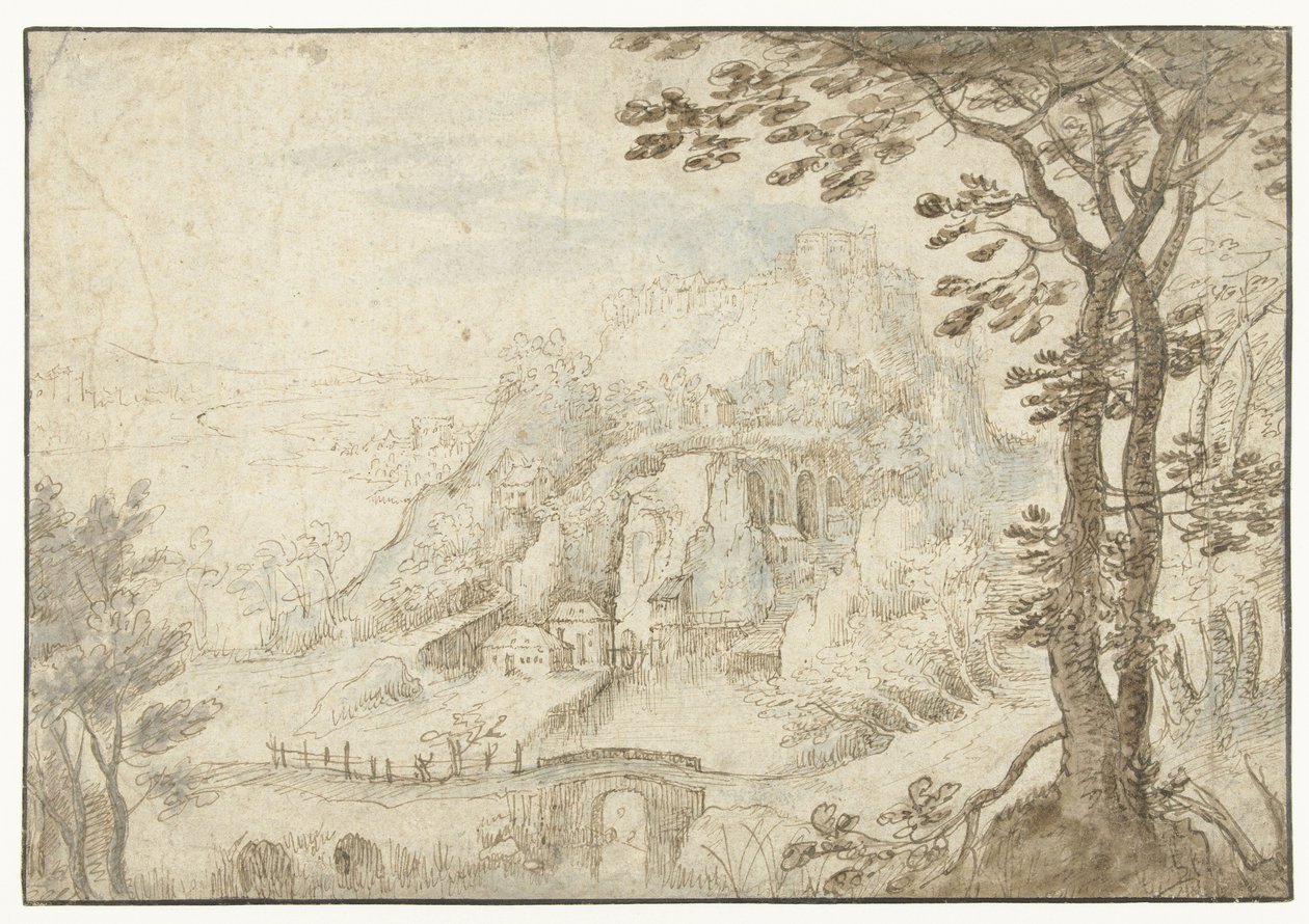Paysage montagneux avec une rivière - Gilles van Coninxloo (II)