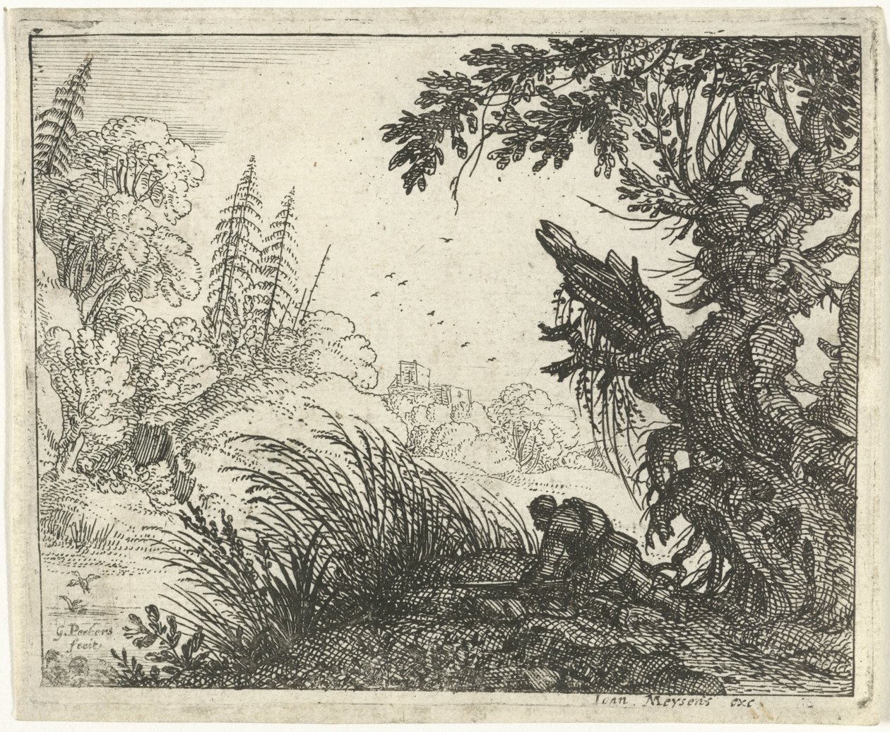 Paysage avec un chasseur - Gillis Peeters (I)