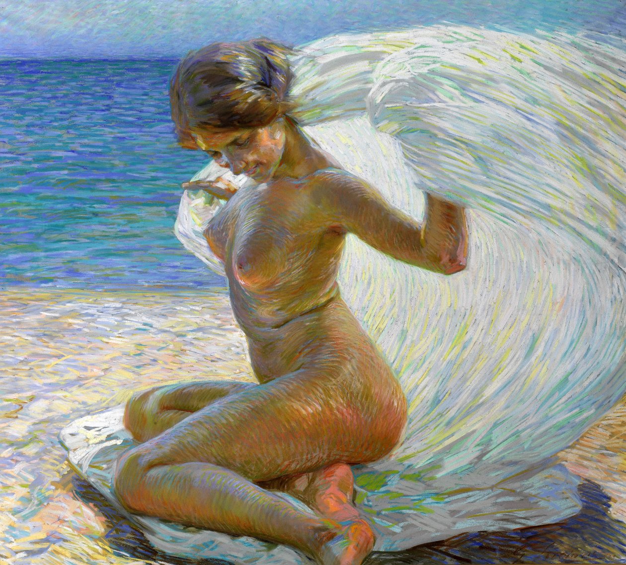 Nu sur la plage - Gino Piccioni