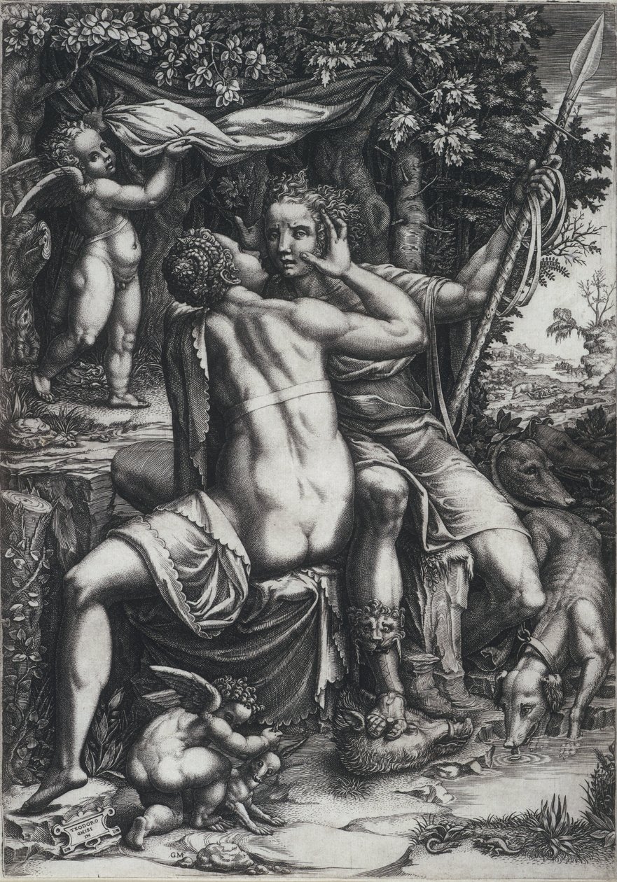 Vénus et Adonis - Giorgio Ghisi