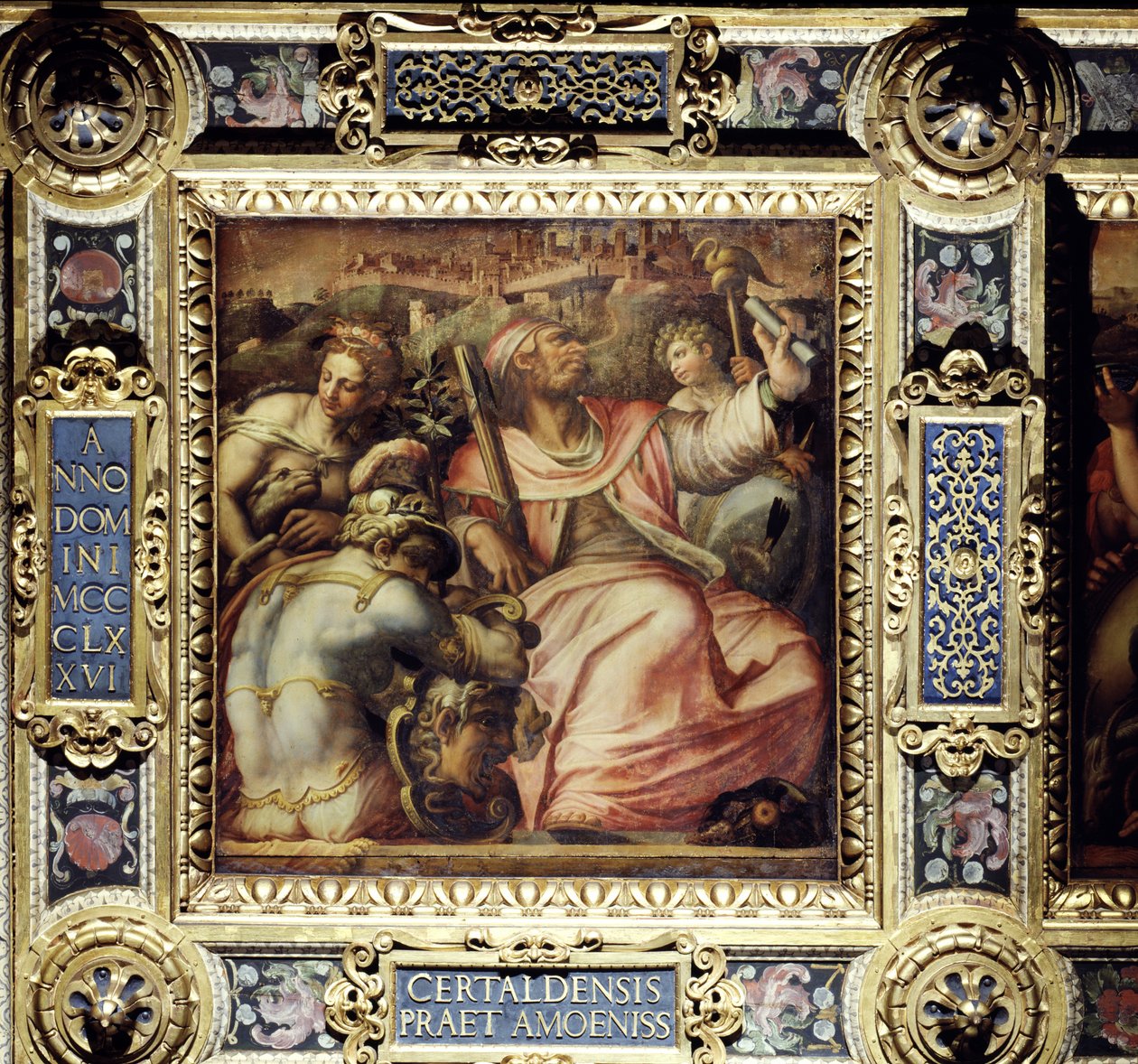 Allégorie de la ville de Certaldo du plafond du Salone dei Cinquecento, 1565 - Giorgio Vasari