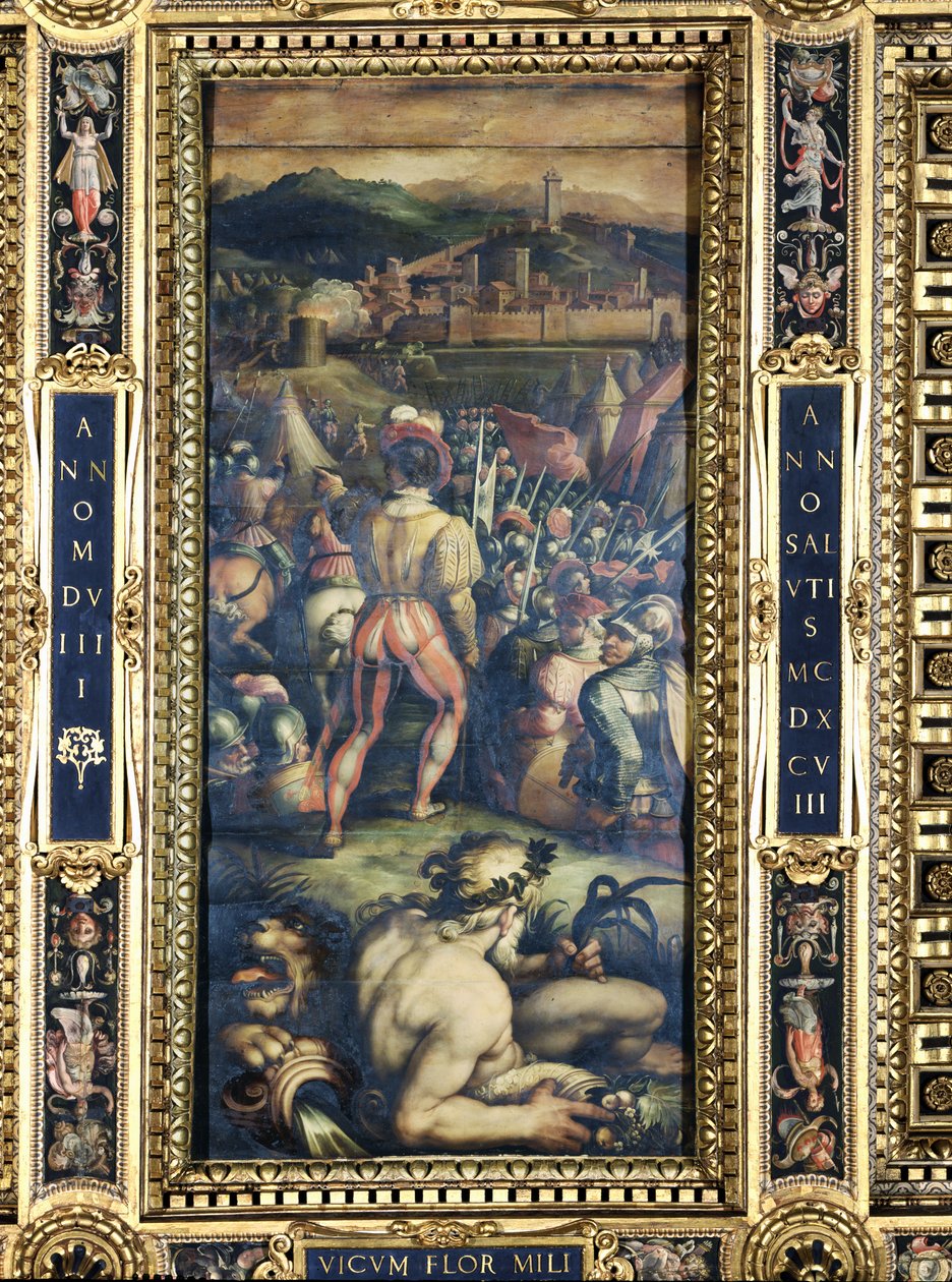 La capture de Vicopisano du plafond du Salone dei Cinquecento, 1565 - Giorgio Vasari