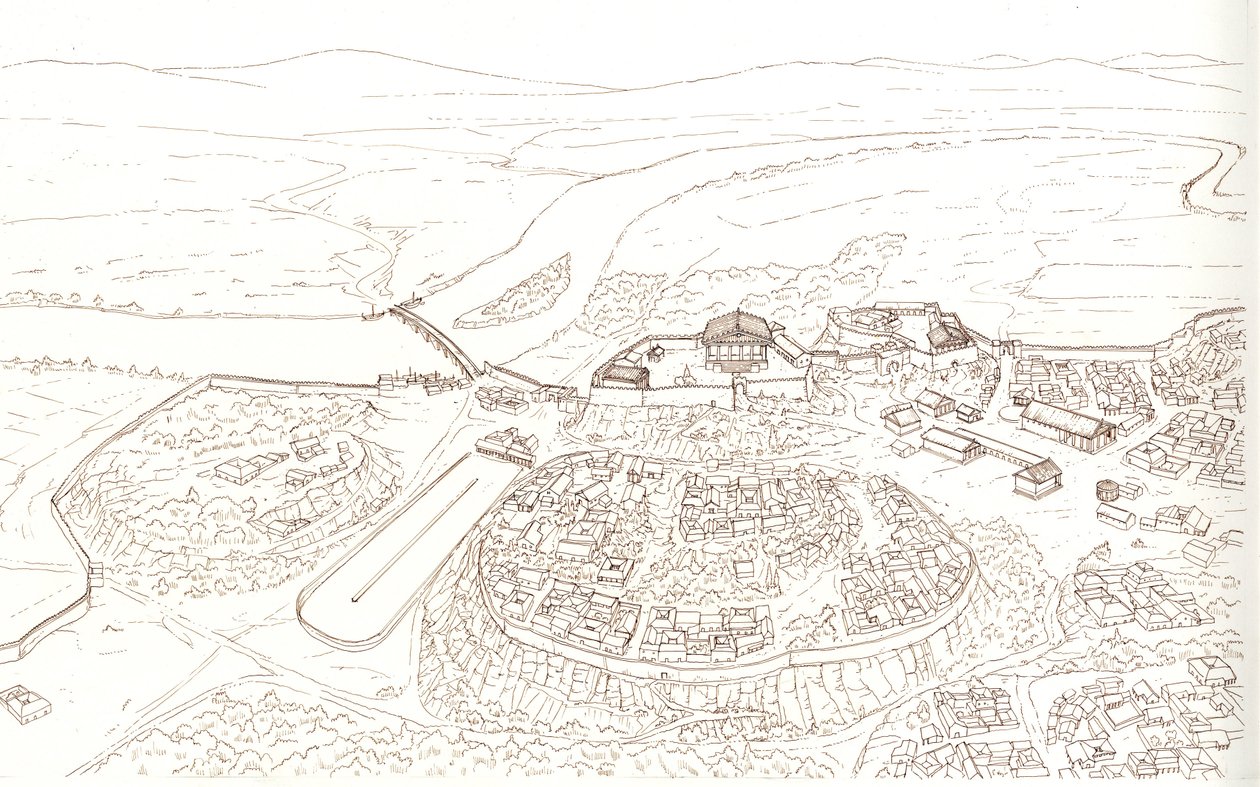 Rome antique (archaïque) : vue de la ville de Rome au VIe siècle av. - Giorgio Albertini