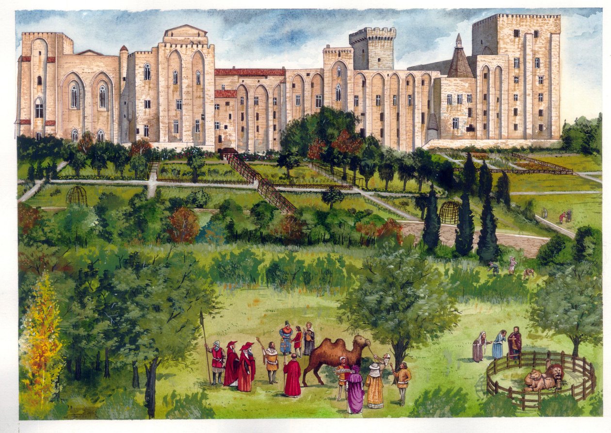 Moyen Âge : vue du Palais des papes d