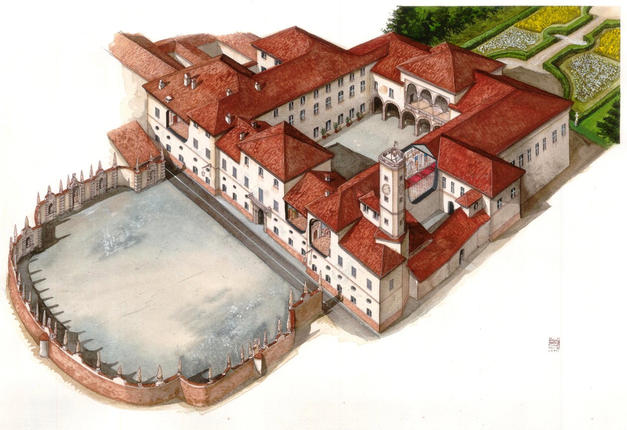 Vue du palais Arese Borromeo, construit au XVIIe siècle, à Cesano Maderno, Italie - Giorgio Albertini