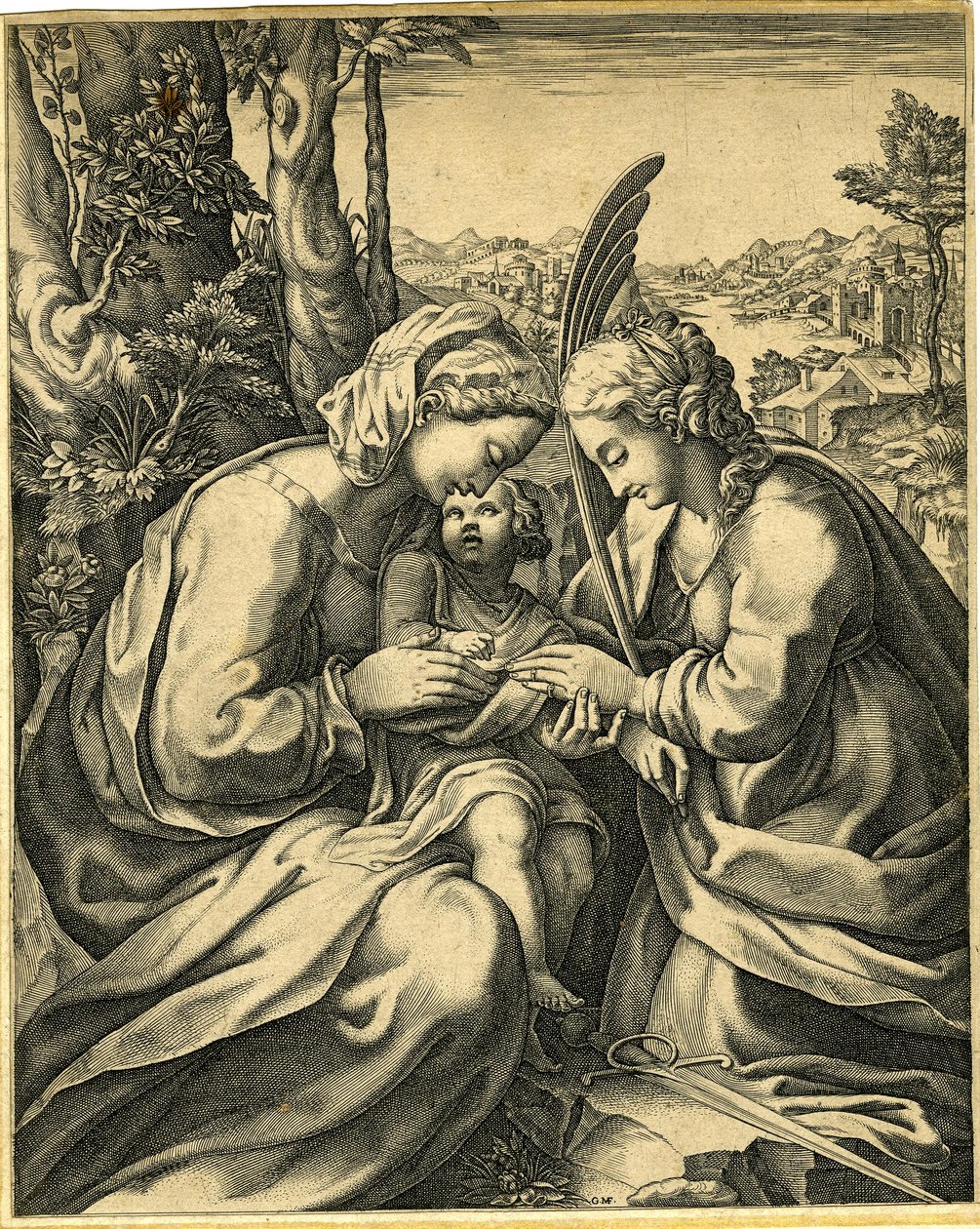 Giorgio Ghisi - Le mariage de Sainte-Catherine, 1850,0413.130 - Giorgio Ghisi